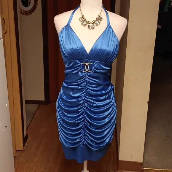 Cobalt Blue Halter Dress | Color: Blue | Size: L | Jewelry5927's Closet Cobalt Blue Halter Dress | Color: Blue | Size: L | Jewelry5927's Closet